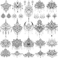 15 Sheets Sexy Black Lotus Temporary Tattoos by EGMBGM