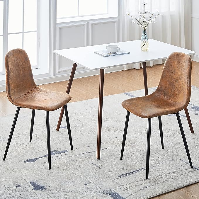 Homy Casa Dining Chairs Set of 2, Modern Mid-Century Style Dining Room Side - Image 3